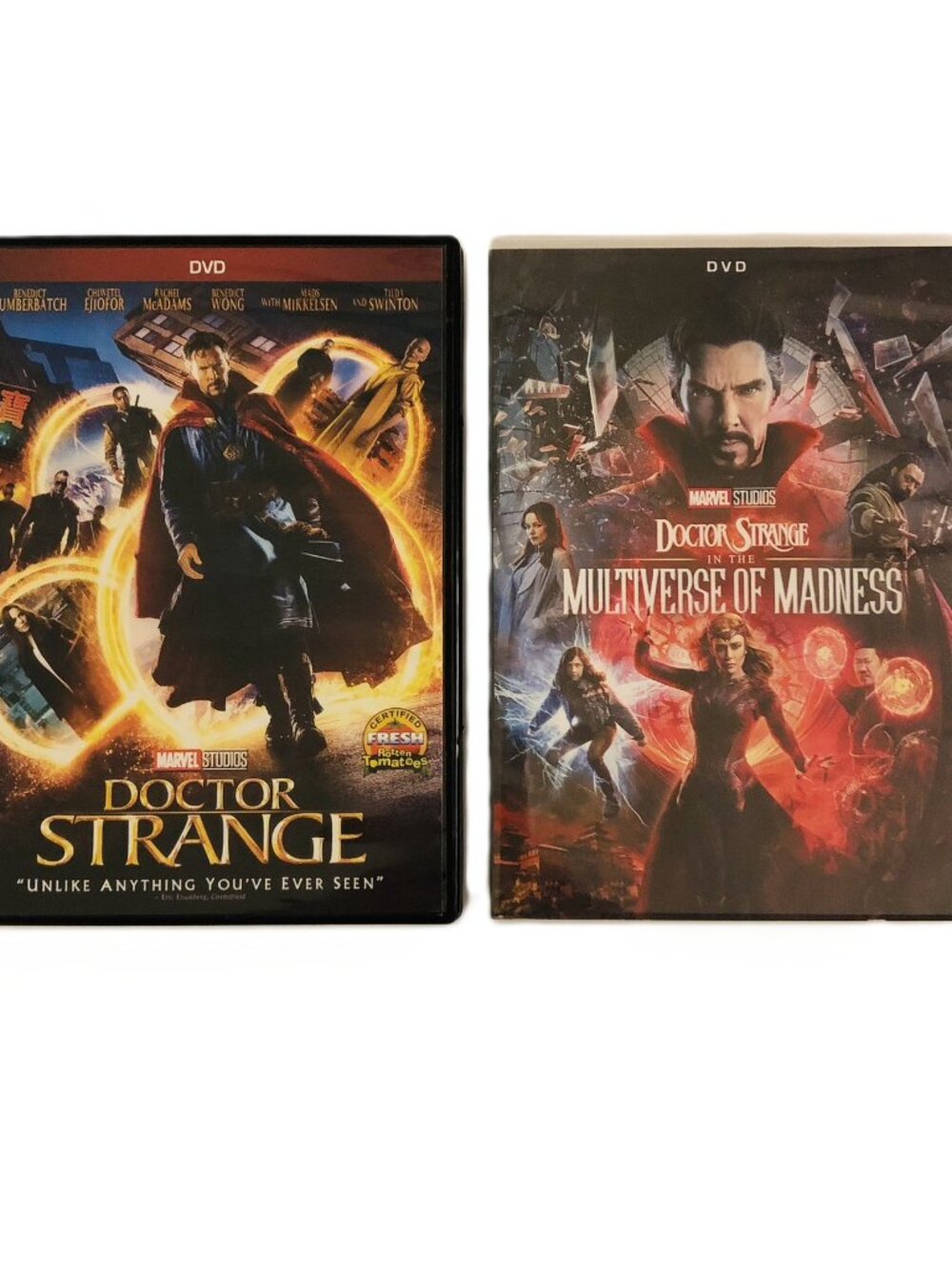 Marvel Doctor Strange DVD Benedict Cumberbatch 2016 2022 Set of 2